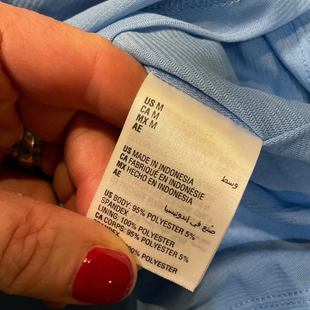 INC Sophie Snake Sleeveless Blouse Size Medium Womens Tank Blue - Picture 6 of 8